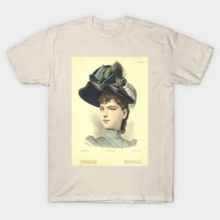 Vintage millinery print: April 1889 T-Shirt